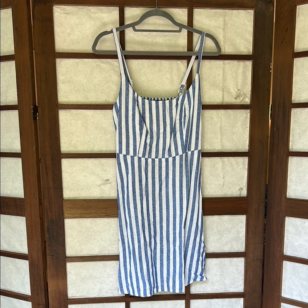 Old Navy Fit & Flare Linen-Blend Mini Dress